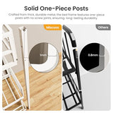 Mixcous Metal Triple Bunk Bed, Twin Over Twin Over Twin Heavy Duty Bunkbeds, Full-Length Guardrail Family-Friendly for All Ages, Bedroom, No Box Spring Needed, Easy Assembly, White Mixcous