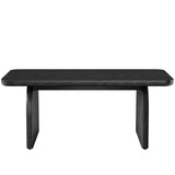Tribesigns Rectangle Coffee Table, 47-Inch Wood Rectangular Living Room Table, Farmhouse Accent Center Low Cocktail Tea Table with Sturdy Base & Rounded Corners, Easy Assembly (Black) Tribesigns