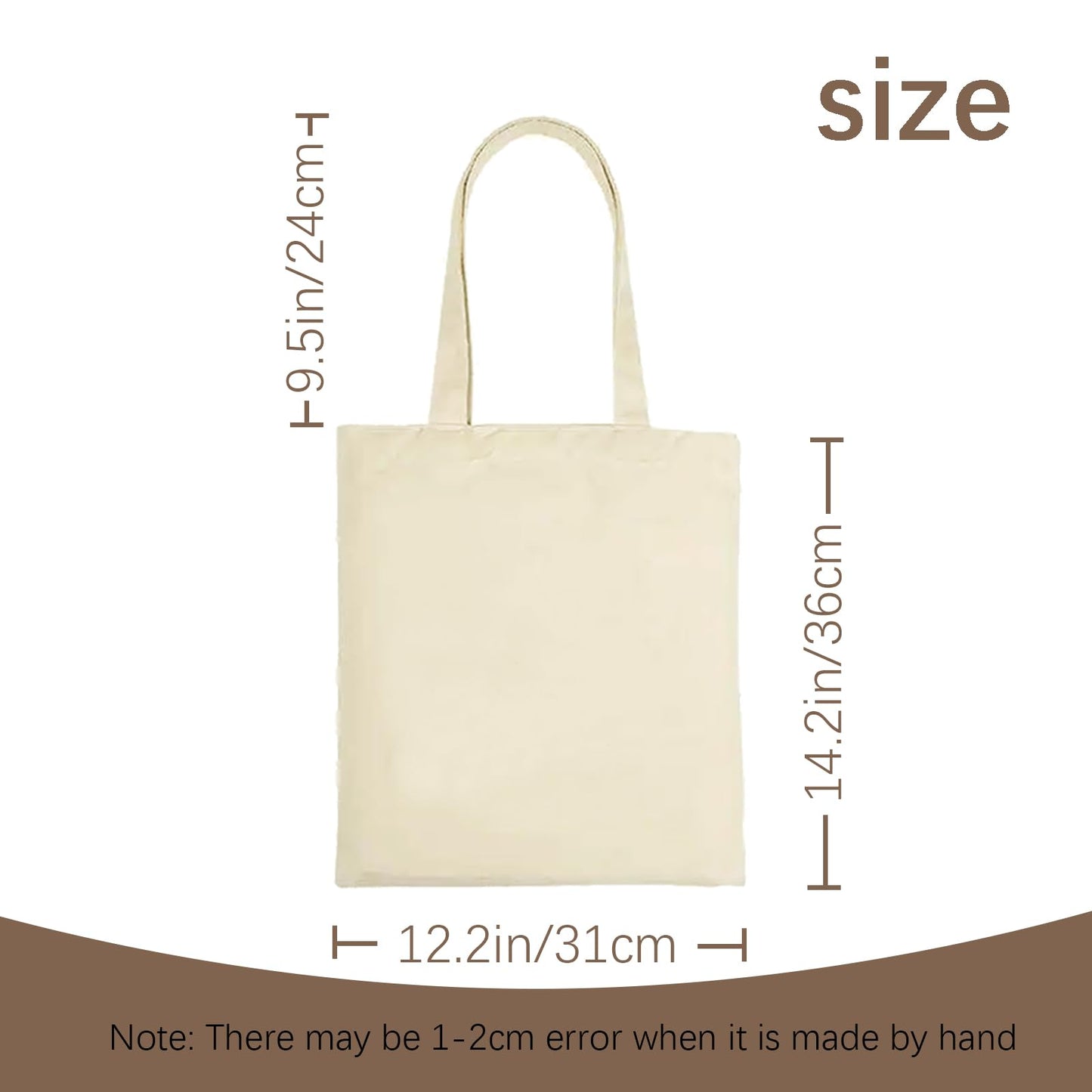 ORJ 3 PCS Sublimation blank canvas bags bulk,Polyester Tote Bags for Sublimation, 12.2 x 14.2Inch Blank Canvas Tote Bags DIY custom Shopping Bag