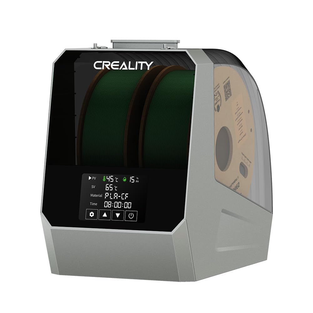Creality Space Pi Filament Dryer Plus, 2 Spools Filament Storage Box, Double 360° Heating Drying with Fan&Touch Screen, 3D Printer Filament Spool Holder, Dehydrator 1.75/2.85/3mm PLA PETG ABS TPU Creality