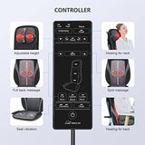 Snailax Shiatsu Back Massager with Heat -Deep Kneading Massage Chair Pad with Adjustable Intensity, Shiatsu Chair Massager to Relax Full Body Muscle，Gift for Mother Snailax