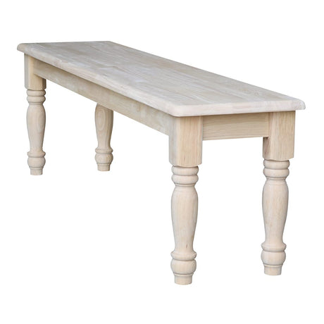 IC International Concepts International Concepts Farmhouse Bench, Unfinished IC International Concepts