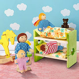 Jzszera Wooden Doll House People of 8 Figures, Dolls Family Set for Girls Toddler Kids Dollhouse Accessories Toy Jzszera