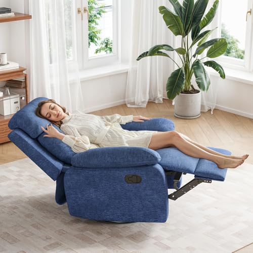 Small Rocker Swivel Recliner Chair for Adults Women for Small Spaces, Bedroom, Living Room