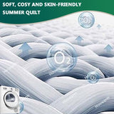 Cooler Comforter Lightweight Soft Breathable Summer Duvet Fluffy Down Comforter King Size Double Single Down Quilt Microfiber for All Seasons, Machine Washable(3A,180x200cm/70x78in) QWHYQXI