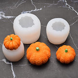 LSLEVA 4 Pack Halloween Candle Molds, Multistyle Size Pumpkin Silicone Molds and Maple Leaf Mold for Candle Making Resin Soap Casting, 3D Creative Molds for All Saints' Day Thanksgiving Gifts LSLEVA