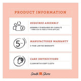 South Shore Crea Counter-Height Craft Table with Scratchproof Surface and Interchangeable Modules - 4 baskets included, Pure White South Shore