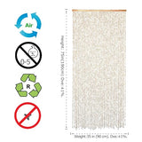 Transcosy Bamboo Beaded Curtain for Doorways Handmade Door Beads Boho Beaded Room Doorway Curtain Natural Wood Divider for Closet Entrance Window Decor (Nature, 90×190cm/35×75in) Transcosy