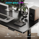 SIAGO Electric Standing Desk Adjustable - 55 x 24 Inch Sit Stand up Desk with Cable Management - 3 Memory Preset Adjustable Height Desk Computer Home Office Desk SIAGO