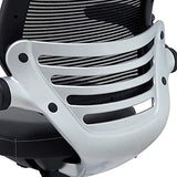 Modway Edge Drafting Chair - Reception Desk Chair - Flip-Up Arm Drafting Chair in Black Modway