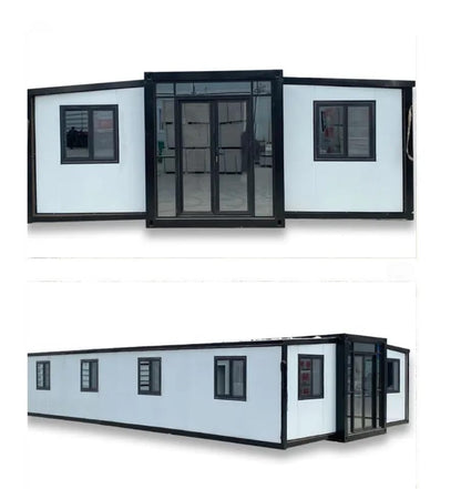 40FT Tiny House to Live in,SAA Portable Prefab House with 3 Bedroom 1 Full Equipped Bathroom and Kitchen,Foldable Mobile Home with Steel Frame,Prefabricated Expandable Container House for Adu - WoodArtSupply