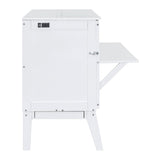 Ball & Cast Queen Size Murphy Bed Chest,Cabinet Hideaway Bed with USB Port and Removable Shelves on Each Side,Wood Wall can be Folded,Platform Bedframe for Kids Bedroom,Student Dorms,White Ball & Cast