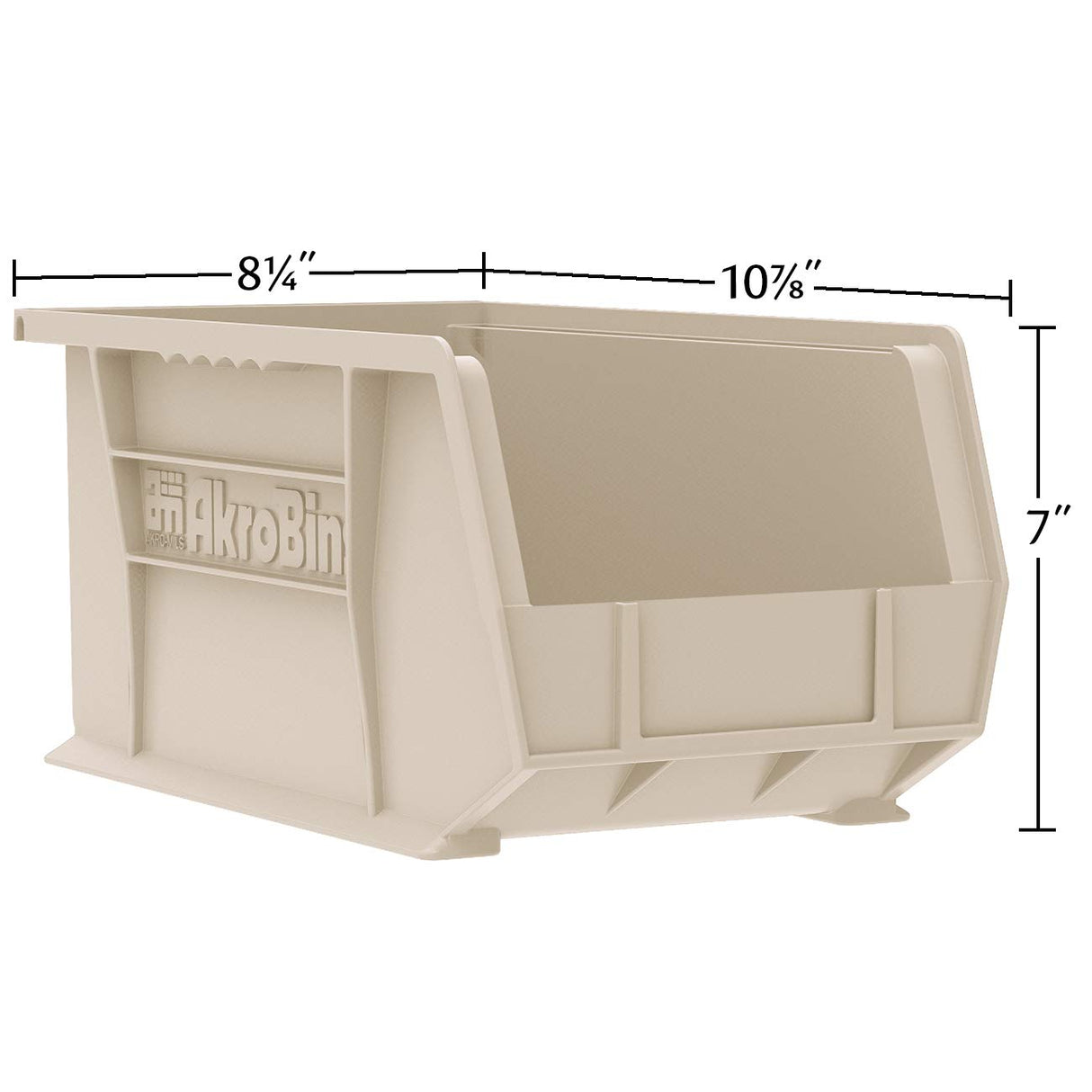 Akro-Mils 30239 AkroBins Plastic Storage Bins, Space-Saving Stackable Bins for Garage, Pantry, Craft Organization, 11-" x 8-" x 7-", Clear, 6-Pack Akro-Mils