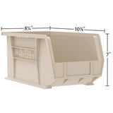 Akro-Mils 30239 AkroBins Plastic Storage Bins, Space-Saving Stackable Bins for Garage, Pantry, Craft Organization, 11-" x 8-" x 7-", Clear, 6-Pack Akro-Mils