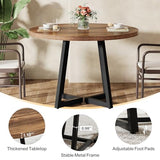 Tribesigns 31.5" Round Conference Table, Small Wooden Meeting Table for 2-4 People, Compact Office Table for Small Spaces, Seminar Room Tribesigns