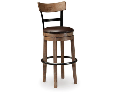 Signature Design by Ashley Pinnadel Barstool, Pub Height, Light Brown - WoodArtSupply