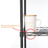 REGILLER 5-Wire Shelving Metal Storage Rack Adjustable Shelves, Standing Storage Shelf Units for Laundry Bathroom Kitchen Pantry Closet (Black, 21.2L x 11.8W x 53.5H) REGILLER