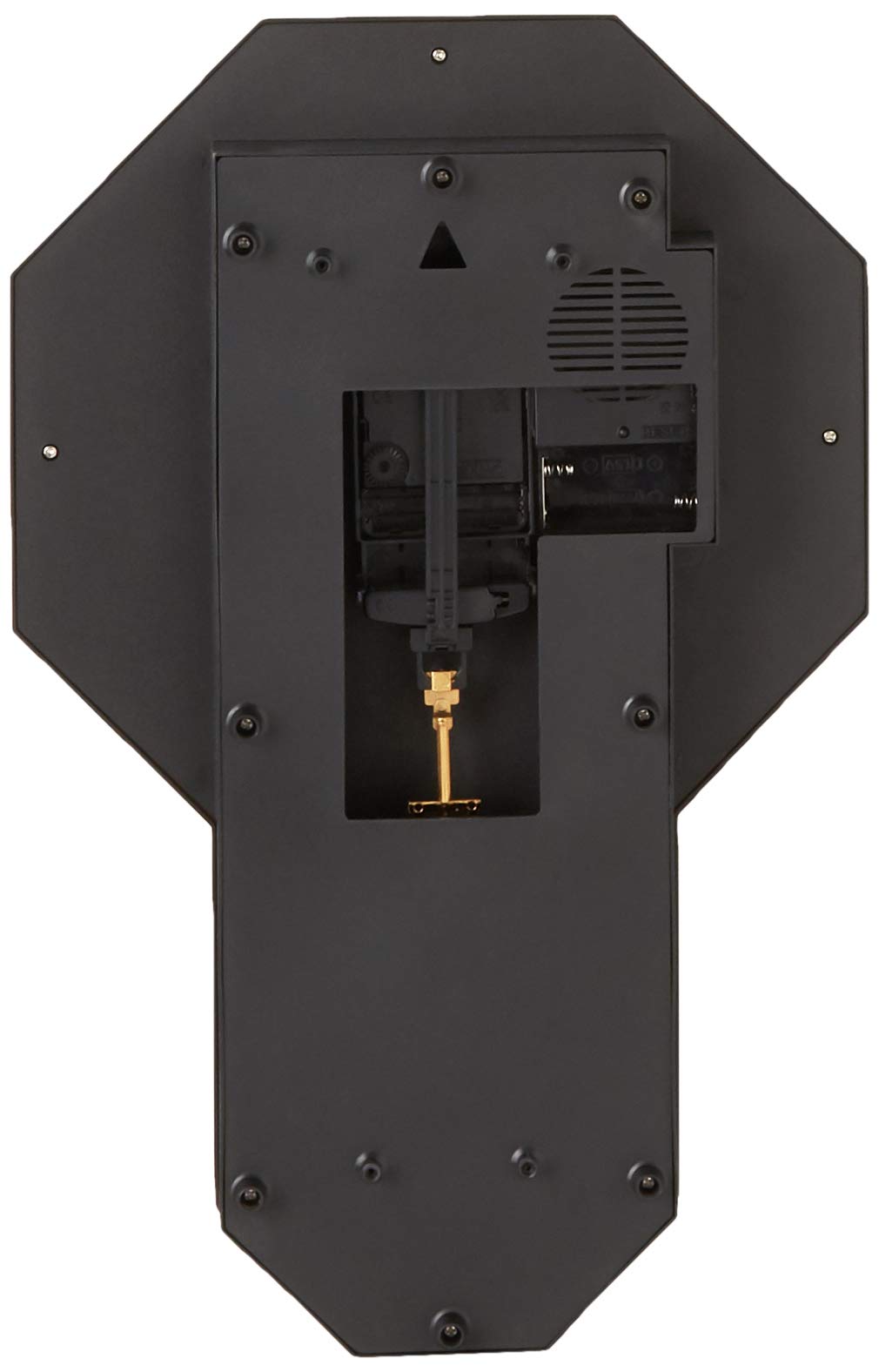 Timekeeper Essex Westminster Chime Faux Wood Pendulum Wall Clock, 17.5" x 11.25", Walnut Timekeeper