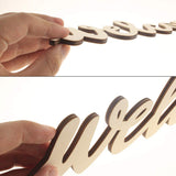 NUOBESTY 5PCS Welcome Wood Sign Cutout Unfinished Wooden Letter Sign Farmhouse Front Door Sign with 5pcs Ropes Decorative DIY Block Words Plaque for Easter Wreath Wall Art Decoration NUOBESTY