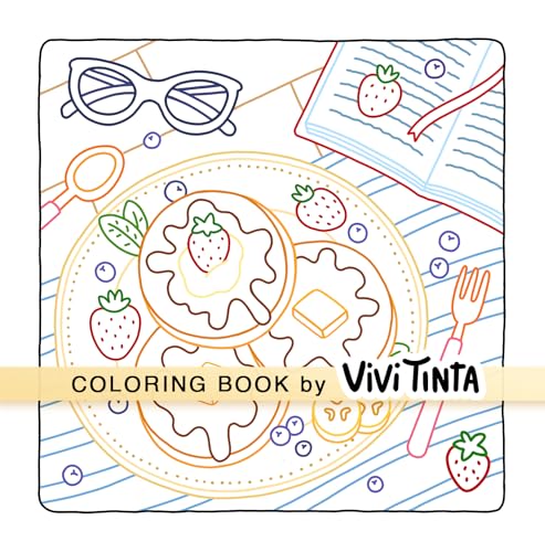 Color By Line: Coloring Book for Relaxation Featuring Vibrant Colored Outlines Vivi Tinta