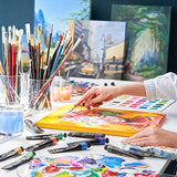 ARTEZA Acrylic Paint Set of 24 Tubes (0.74 oz, 22 ml) Non Toxic Acrylic Artist Paints, Heavy Body Acrylic Paint Art Supplies for Canvas Painting ARTEZA