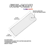 Subli-Craft Bookmark Cardboard Custom Sublimation Pack 50 Units by Subli-Cloth Design Subli-Cloth