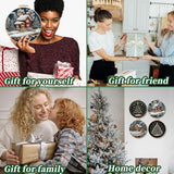 FONNUY Christmas Embroidery Kit for Beginners, Cross Stitch Set Winter Snow House Scene Pine Owl Pattern for Adults, Easy to Follow Color Thread Needlework, 8'' Hoop (Star Tree)