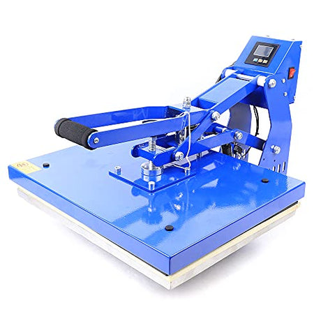 Auto Open Heat Press Machine, 16"X20" Clamshell Heat Press with Slide Out Base, 110v Digital Sublimation Printer Manual Magnetic Semi-Automatic for to Accurately Transfer T-Shirts, Pillowcases YSHUSTGY