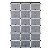 Gainvieyee 12-Tier Portable 72 Pair Shoe Rack Organizer, 36 Grids Tower Shelf Storage Cabinet Expandable Stackable Space with Door for Heels, Boots, Slippers Black Gainvieyee