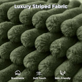 MAXYOYO Adjustable Living Room Chair, Convertible Bean Bag Chair & Recliner with Frame, Removable Cushion Floor Sofa Striped Fabric, Soft Upholstered Lounge for Bedroom, Dorm, Green