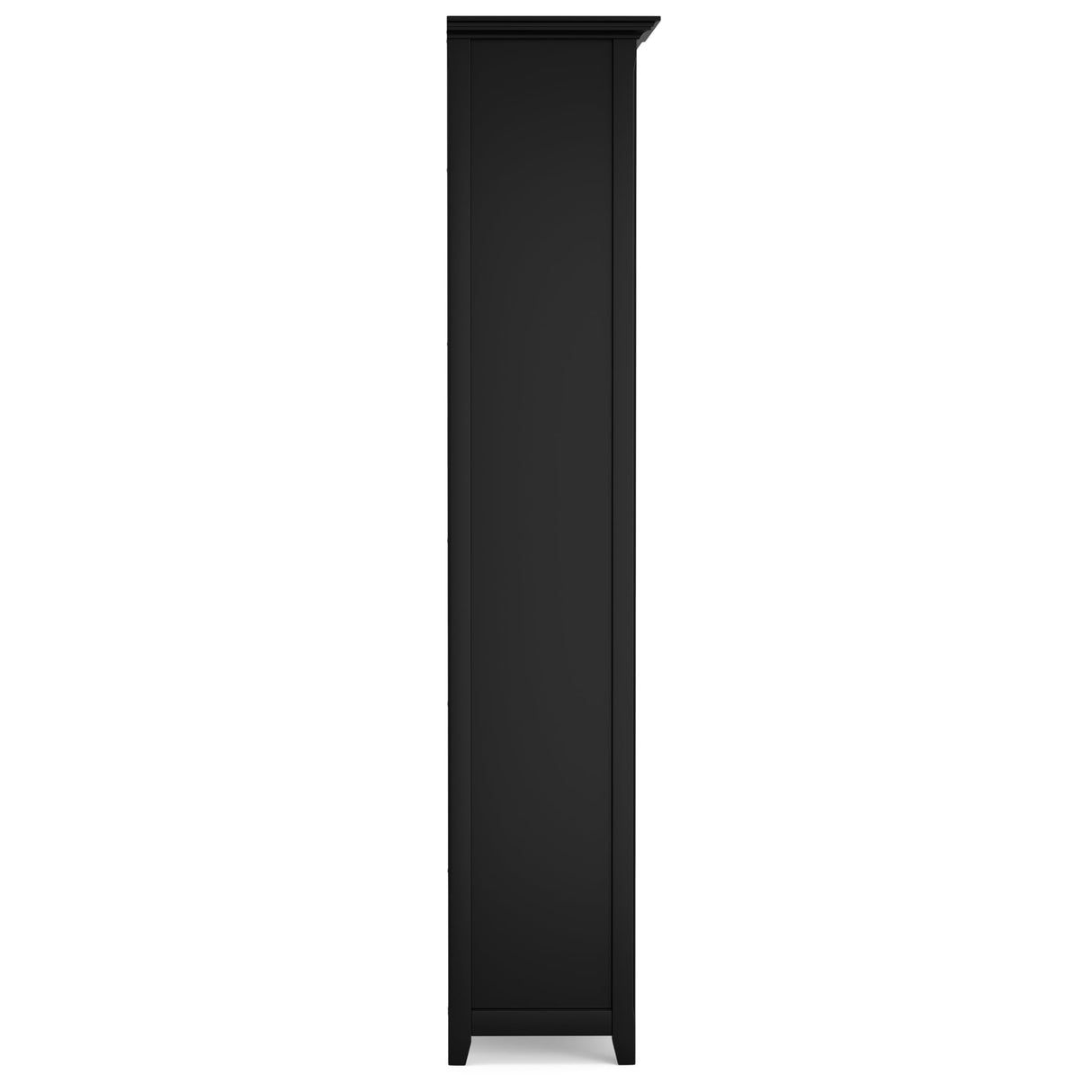 SIMPLIHOME Amherst Bookcase - 70 inch Tall 5-Shelf Solid Wood Bookshelf in Black, Transitional Storage for Living Room, Study Room or Office with Adjustable Shelves and Tapered Legs SIMPLIHOME