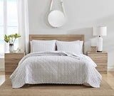 Stone Cottage - Full/Queen Quilt Set, Reversible Cotton Bedding with Matching Shams, Ideal Bedding Set (Willow Way Grey, Full/Queen) Stone Cottage
