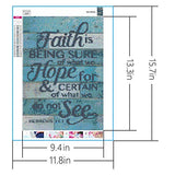 5D DIY Diamond Painting, Faith Hope See Diamond Painting Kits for Adults Full Drill Round Diamond Gem Art Beads Painting for Kids Perfect for Home Wall Decor 11.8x15.7 inch Grneric