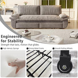 UPYOOE 70.1" Futon Sofa Bed Queen Size, Pull Out Bed, 3-in-1 Convertible Sleeper Sofa with 2 Soft Pillows, Modern Velvet Futon Couch for Living Room, Small Space, Apartment, Bedroom, Grey UPYOOE