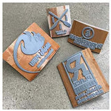 8" x 8" Extra Large Custom Rocker Mount Wood Hand Rubber Stamp with Heavy Duty Metal Handle UImprint