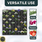 SunVara Vertical Wall Planter Vertical Garden Wall Living Wall Planters Outdoor Wall Garden Planter Outdoor Vertical Wall Planters for Outdoor Plants Wall Pocket Planter Hanging Grow Bags 64 Pockets SunVara