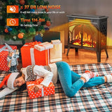 R.W.FLAME Electric Fireplace Heater 25" with Remote Control, Cathedral Stylish, Different Flame Effects and Log Set Colors, Adjustable Brightness and Heating Mode, Overheating Safe Design R.W.FLAME