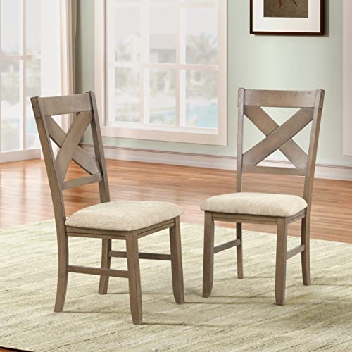 Roundhill Furniture Raven Wood 6-Piece Set, Extendable Trestle Dining Table with 4 Chairs and Bench, Glazed Pine Brown - WoodArtSupply