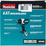 Makita XWT08Z 18V LXT® Lithium-Ion Brushless Cordless High-Torque 1/2" Sq. Drive Impact Wrench, Tool Only Makita