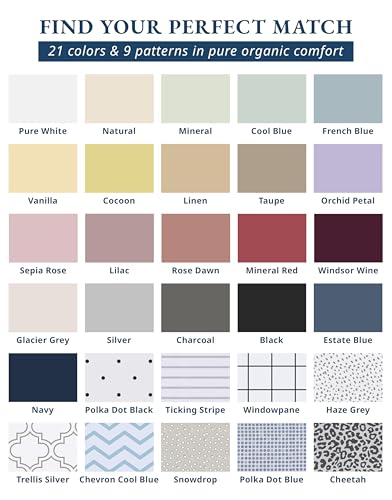 LANE LINEN 100% Organic Cotton Twin Sheets Set, 3Pc Twin Bed Sheets, Soft & Comfy Breathable Cotton Percale Sheets for Twin Size Bed, Dorm Room Essentials Low Pill Fade Resistant White Sheets LANE LINEN