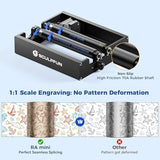 SCULPFUN C1 Mini Laser Engraver with SCULPFUN RA Mini Rotary Roller, 3W Portable Engraving Machine, 0.04mm Ultra-Fine Spot, 150x130mm Engraving Area, Works on Wood, Leather, Paper, Slate SCULPFUN