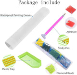 Generic DIY 5D Diamond Art Painting Kits for Adult, US Flag Truck Full Round Drill Cross Stitch Embroidery Kits for Home Wall Decor Gifts(16x12inch/40×30cm), ZHILAI001 WoodArtSupply