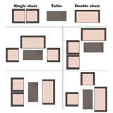 FDW Patio Furniture Sets 4 Piece Rattan Chair Patio Sofas Wicker Sectional Sofa Outdoor Conversation (Brown and Tan) FDW