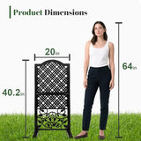 Metal Privacy Screen Outdoor 40"×20" Freestanding Decorative Privacy Panels for Balcony Garden or Backyard Outdoor Room Divider for Patio XOCUWU