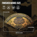 Piececool 3D Metal Puzzles for Adults, Folding Fan Metal Model Kits,Handheld Fan Building Kit for Women,DIY Crafts for Adult Family Time,Home Decor Best Gifts