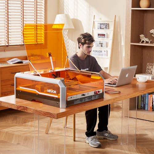 VEVOR Laser Engraver, 20W, Laser Engraving and Cutting Machine with Enclosure Camera, Laser Cutter, 15.7 x 15.7 in Working Area, 30000 mm/min, for Wood, Leather, Glass, Paper, Certain Metal, Class 1 VEVOR