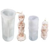 2Pcs 3D Skull Candle Silicone Mold，Skeleton Epoxy Resin Casting Mold, Horror Wax Candle Making Mould for Candle Handmade Halloween Wax Making Polymer Clay DIY Craft Gieehiol