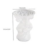 4 Inch Skull Rose Candle Resin Mold - Resin Casting Silicone Molds for Home Decor & Candle Making Wave Spiral Mold ESEDAGE