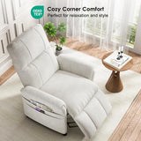 AMADA HOMEFURNISHING Power Recliner Chair for Adults, Adjustable Modern Chenille Reclining Chair with Side Pockets, Remote, Footrest, Thick Seat Cushion for Home Theater, Living Room, Bedroom & RV