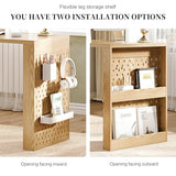 Ieejdn L Shaped Standing Desk,47" Home Office Desks, Executive, Farmhouse Computer Desk with 6 Drawers File Drawer, Rustic Computer Writing, Oak Ieejdn